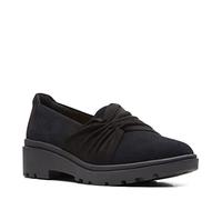 Clarks Mocassino da Donna Stile Calla, Camoscio Nero, 43 EU