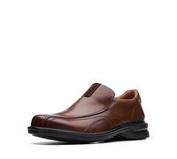 Clarks Mocassino da Uomo Gessler Step, Pelle Marroncino Scuro, 44 EU