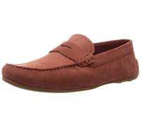 Clarks Mocassino da Uomo Reazor Penny, Rosso Nubuck Rosso, 41 EU