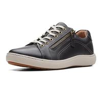 Clarks Nalle Lace, Scarpe da Ginnastica Donna, Black Leather, 35.5 EU
