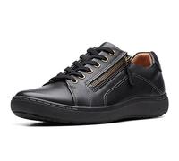 Clarks Nalle Lace, Scarpe da Ginnastica Donna, Nero, 39 EU Larga