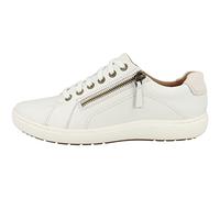Clarks Nalle Lace, Scarpe da Ginnastica Donna, White Leather, 37.5 EU