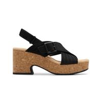 Clarks Nerisa West, Sandali Donna, Black Nubuck, 41.5 EU