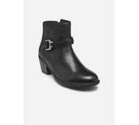 Clarks Fibbia Neva, Anfibi Donna, Pelle Nera, 40 EU
