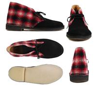 Clarks Originals da Uomo Deserto Stivali Rosso Combi Camoscio UK 9.5 / Vero 9 F