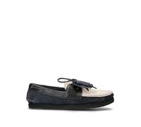 CLARKS ORIGINALS GODNEY BOAT Scarpa barca uomo blu/panna in suede 41