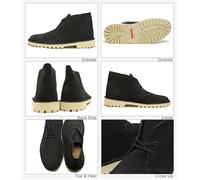 Clarks Originals Uomo DESERT TROOPER Suede Nero UK 6,7,8,9,10,11 G