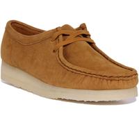 CLARKS ORIGINALS Wallabee Pelle Mocassini Donna Scarpe Basse IN Marroncino