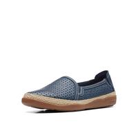 Clarks Elaina Ruby, Mocassino Donna, Pelle Blu Navy, 39.5 EU Larga