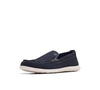 Clarks Passaggio Flexway, Mocassino Uomo, Camoscio Blu Navy, 44 EU