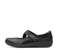 Clarks - Pelle Nabuk Sintetica da Donna Sillian Bella, 35,5 EU, Colore: Nero, Nero (Nero Sintetico.), 38 EU
