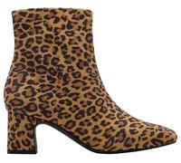 Clarks Premium Fernie Zip, Stivaletto Donna, Pelle Scamosciata Leopardata, 36 EU
