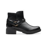 Clarks Hearth Kaylie, Stivali alla Moda Donna, Black Leather, 36 EU
