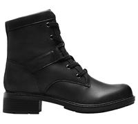 Clarks Premium Hearth Parker, Anfibi Donna, Pelle Nera, 37.5 EU