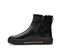 Clarks Premium Hollyhock Lane Chelsea Stivale da donna, nero con fodera in lea, taglia 40, Nero Wlined Lea, 40 EU