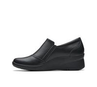 Clarks Premium Mocassino da Donna Suttyn con Cerniera, in Pelle Nera, Taglia 38, Pelle Nera, 39 EU