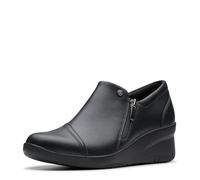 Clarks Premium Mocassino da Donna Suttyn con Cerniera, in Pelle Nera, Taglia 40, Pelle Nera, 40 EU
