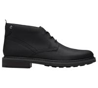 Clarks Premium Newford Mid Chukka - Stivali da uomo, Pelle nera, 44 EU