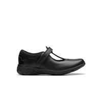 Clarks Relda Gem K. Childrens Black Leather, 2.5