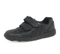 Clarks Rex Stride K, Scarpe da Ginnastica Unisex - Bambini e ragazzi, Black Leather, 32 EU