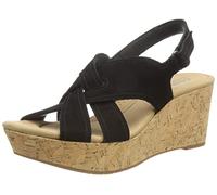 Clarks Rose Erin, Sandali con Zeppa Donna, Nero, 38.5 EU