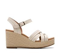 Clarks Sabina Strap, Sandali Donna, Cream Leather, 40 EU