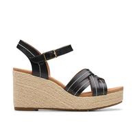 Clarks Sabina Strap, Sandali Donna, Black Leather, 40 EU