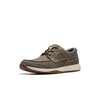 Clarks Sailview Lace Scarpe con lacci da uomo, Nabuk grigio tortora, 8 Wide