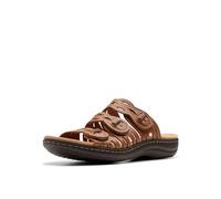 Clarks Laurieann Ruby, Sandali Bassi Donna, Pelle Marrone Chiaro, 37 EU