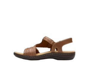 Clarks Sandali casual da donna, Pelle marroncino chiaro, 38 EU