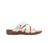 Clarks Sandali da donna April Willow Slide, Pelle bianca., 41 EU