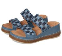 Clarks Sandali da donna Kassanda Mule con zeppa, Pelle Combi Blu, 12