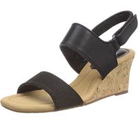 Clarks Kyarra Faye, Sandali con Zeppa Donna, Pelle Nera 1, 39 EU