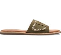 Clarks - Sandali da donna Maritime Mule, Pelle scamosciata verde oliva., 38.5 EU