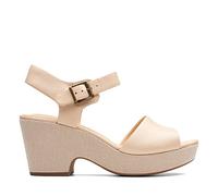 Clarks Sandali da donna Maritsa Janna con cinturino alla caviglia, Beige Nude Leather, 37.5 EU