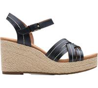 Clarks Sandali Sabina da donna, Pelle nera, 6.5 Wide