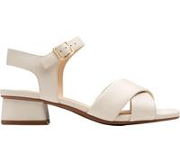 Clarks Sandali Serina 35 Cross In Pelle Bianco Sporco, Leat Crema, 36 EU