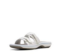 Clarks Damen Breeze Piper Schiebe-Sandalen, bianco, 39 EU