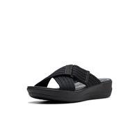 Clarks Sandalo da donna Arla WaveSlide, Tessuto nero., 42 EU