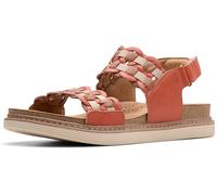Clarks Sandalo da donna Arwell Glide, Pelle Combi Arancione, 39.5 EU