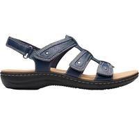 Clarks Sandalo piatto da donna Laurieann Ivy, Pelle, blu navy, 36.5 EU