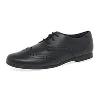 Clarks Scala Lace Y, Scarpe Stringate Derby Bambine e ragazze, Nero Black Leather 57, 36 EU Larga
