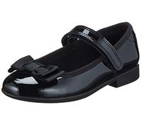 Clarks Ragazze' Scala Tip Tap ' Nero Pelle O Vernice Scuola Scarpe