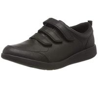 Clarks Scape Sky Y Childrens Black Leather, 6