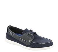 Clarks Scarpa da barca Flexway Tie Uomo, Blu navy-multicolore, 42.5 EU
