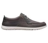 Clarks Scarpe da Barca Flexway Lace Uomo, Grigio Chiaro Lea, 40 EU