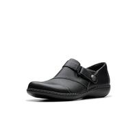 Clarks Scarpe da Donna Ashland Gem, Pelle Nera, 39 EU Larga