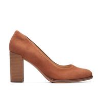 Clarks Freva85 Court, Pump Donna, Caramel Suede, 36 EU
