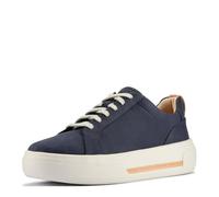 Clarks Scarpe da ginnastica da donna, Hollyhock Walk, Nabuk blu navy, 7 Wide