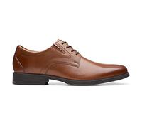 Clarks Scarpe da Uomo Whiddon Plain Oxford, Dark Tan Leather, 48 EU, Pelle Marrone Scuro., 48 EU